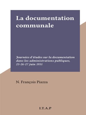cover image of La documentation communale